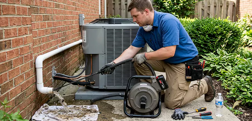 AC Unit Drain Pipe Cleaning in La Mesa